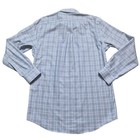 Ll Bean Mens M-tall Blue Windowpane Wrinkle Resistant Fitted Shirt 275166