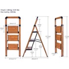 Aluminum Folding Step Ladder 3 Step Lightweight Portable Non Slip Stool New