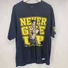 Wwe John Cena Never Give Up 10 Years Strong Navy Blue T-shirt Men   s Xl Authentic