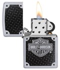 Zippo 24025  Harley Davidson Motorcycles-logo  Satin Chrome Lighter