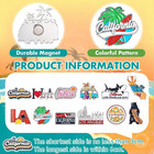 Konohan 12 Pcs California Magnets For Refrigerator Metal Fridge Magnet Magnetic 