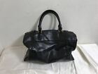 Bally Genuine Leather Crocodile Crocodile Skin Hardware Handbag Women Men Black
