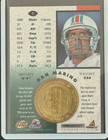 1997 Pinnacle Mint Collection Dan Marino  7 W gold Plated Coin