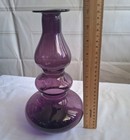 Empoli Amethyst Purple Glass Decanter Genie Bottle Vase 11  No Stopper