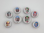 Set Of 8 Chinese Opera Mask Ceramic Trinket Jars