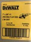  5 Pack  Dewalt Dw8330 7  X 5 8  -11 Zirconia Z80 Grit Flap Discs 