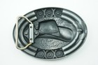 Cowgirl Hat Western Metal Belt Buckle