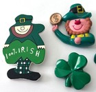 Vintage Hallmark St  Patricks Day Leprechaun Clover Pin Lot 4 Hand-painted