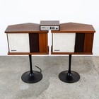 Mid Century Modern Speakers Bose Series 901 Ii Tulip Speaker Stand Hifi Walnut