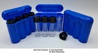 4x 1oz Gold Vials   Storage Carry Case Dredge Panning Mining Prospect Blue New