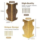 4 Pcs Baseboard Corner Protectors vintage Metal Skirting Board Corner Bronze