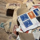 Lot Of Vintage Used Stamps From Estate  All Foreign   Not Us  1940s T0 50s  7 Oz