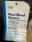 8 Pair Vintage  New Old Stock Sears Wool Blend Gray  Socks