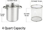 Cook N Home Basics 4 Quart Deep Fryer Pot With Basket Japanese Tempura Small