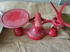 Vintage Red Cast Iron Fairbanks Scale No 1 Mercantile Goods Candy Scale 2 Pans