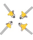Roundover Router Bit Set   4pcs Router Bit Set   1 4 Inch Shank
