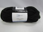 Mainstays Cotton Yarn Lot 2 Skeins Rich Black Soft Silver 3 5oz Worsted Medium 4