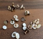 Antique Vtg Collar Cuff Stud Buttons Lot Mother Pearl Mop Over 50 Pcs Sets Too