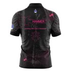 Hammer Black Widow Black Neon Pink Grunge Bowling Jersey Short   Long Sleeve