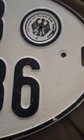 Authentic Vintage West German Oval Temporary Export License Plate