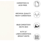 Pa Paper Accents Linen Cardstock 8 5  X 11  Bright White  80lb Colored