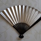 Folding Sensu Fan Folding   Gold  Silver  Floral Pattern