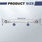 Extra Long Flex Head 12x13mm Metric 12-point Ratcheting Box End Wrench Silver