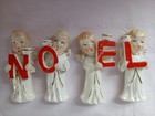 1950s Noel Angel Candle Holders W original Box  4 Candles commodore Japan C-1017