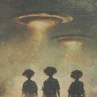 Alien Ufo Wall Art  Vintage Sci-fi Alien Abduction Poster  Uap Cryptid Nhi Decor
