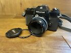  mint  Nikon Nikomat El Black Film Camera New Nikkor 50mm F 2 Lens Non Ai  japan