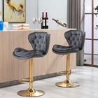 Bar Stool Set Of 2 Velvet Counter Height Bar Stools Adjustable Swivel  Bar Chair