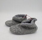 Dluxe By Dearfoams Super Comfort Women s Gray Knit Bootie Slippers Medium 7-8