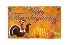 Happy Thanksgiving Flag 3x5ft Happy Turkey Thanksgiving Decor Cute Holiday Flag 