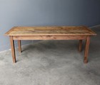 Antique French Dining Table farm Table desk In Solid Chestnut Wood And Oak