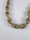 Antique Large Brass bronze Beads Fr Ghana African Trade Eye Design 23 necklace