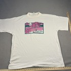 Vintage Florida Keys Shirt Mens Xl White Mock Neck Graphic Souvenir 90s Tee