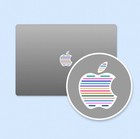 Retro Rainbow Apple Logo Sticker Set Vintage Mac Logo Decal Macbook Ipad Laptop