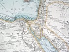 1899 Antique Map Of Northeastern Africa   Egypt Sudan Saudi Arabia Ethiopia