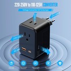 Us To Europe Travel Adapter Voltage Converter  220v To 110v International Pow   