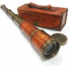 Antique Brass Telescope Marine Nautical Leather Pirate Spyglass Vintage Scope