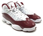  new  Youth Boy Nike Air Jordan 6 Rings  gs  White team Red  323419 165      