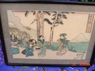 Vintage Japanese Woodblock Framed Art Print Utagawa Yoshitora   Fukazen   Co
