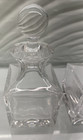 Set Of 2 Vintage Crystal Liquor Decanters With Tops 6  Tall X 2 1 2  Wide