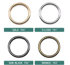 Round Metal Alloy O-rings Welded  Leathercraft Buckles  Silver Black Gold Bronze
