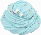 Medium Blue Butter Slime With Charms 7oz Non Sticky Stress Relief Fun For Kids