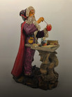 Medieval Wizard Alchemist Figurine Dragon Table Fantasy Gothic Statue Decor