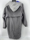Speedo Parka Medium Gray Swim Team Jacket Long Warmup Coat Lined Hood Stadium