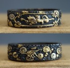 Fuchi Kashira Shishi Kiku Chrysanth Flower Samurai Sword Fitting Tsuba Edo