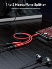 Headphone Splitter 3 5mm  Audio Splitter 2 Female To 1 Male  Dual Headphone Adap