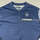 Dallas Cowboys Shirt Mens Large Blue Nike Dri-fit Onfield 1 4 Zip Pullover Nfl